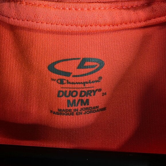 Womens Champion C9 Orange Duo Dry Active Top 1/4 Zip Long Sleeve Mock Neck M - Picture 2 of 7